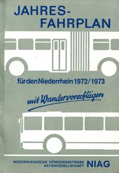 Fahrplan für den Niederrhein 1972 / 1973