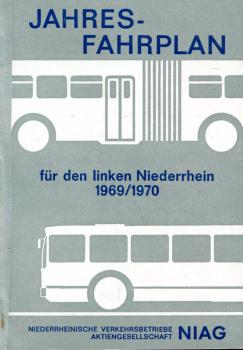 Fahrplan für den linken Niederrhein 1969 / 1970