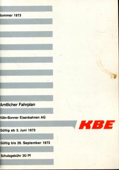 Fahrplan Köln Bonner Eisenbahn 1973