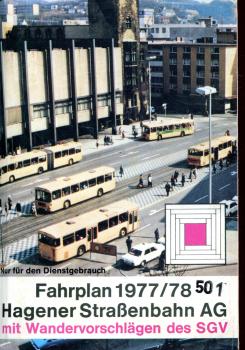 Fahrplan Hagener Straßenbahn 1977 / 1978