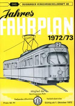 Fahrplan Duisburger Verkehrsgesellschaft 1972 / 1973