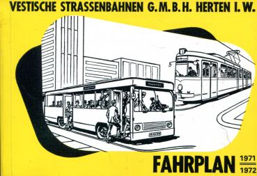 Fahrplan Vestische Straßenbahn 1971 / 1972