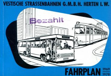 Fahrplan Vestische Straßenbahn 1969 / 1970 ( ab Mai )