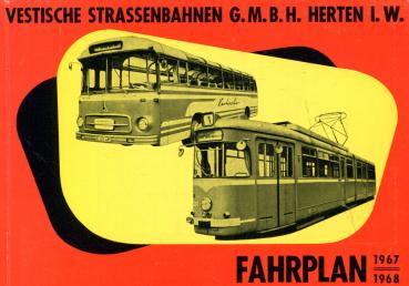 Fahrplan Vestische Straßenbahn in Herten 1967 / 1968