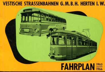 Fahrplan Vestische Straßenbahn in Herten 1965 / 1966