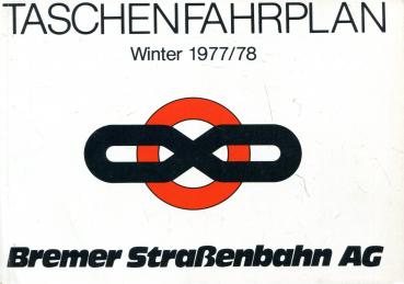 Taschenfahrplan Bremer Straßenbahn 1977 / 1978