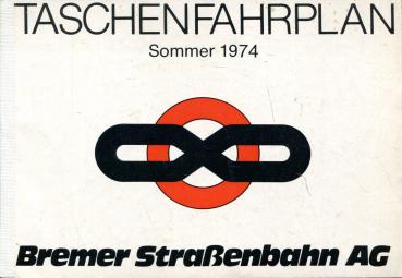 Taschenfahrplan Bremer Straßenbahn 1974