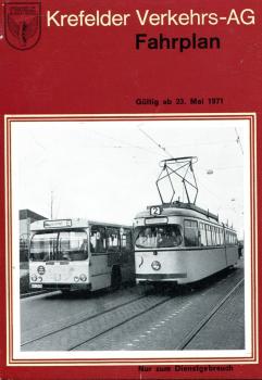 Fahrplan Krefelder Verkehrs AG 1971