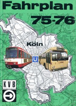 Fahrplan KVB Köln 1975 / 1976