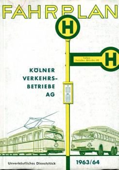 Fahrplan KVB Köln 1963 / 1964