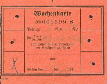 Wochenkarte Kraftpost Finsterbergen Thüringen