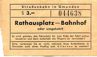 Fahrschein Straßenbahn Gmunden