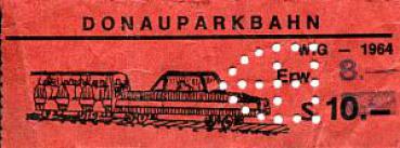 Fahrschein Donauparkbahn 1964