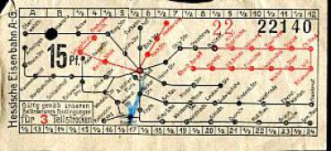 Fahrschein Hessische Eisenbahn AG