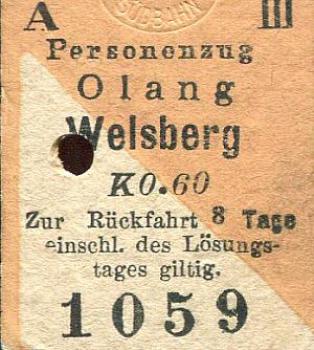 Halbe Karte Olang - Welsberg 1902