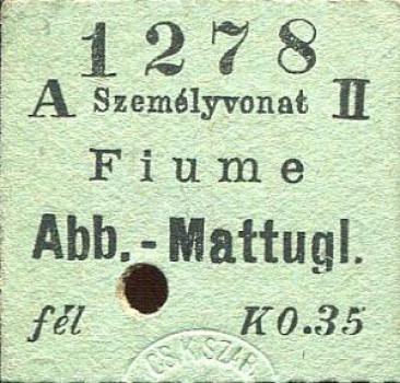 Halbe Karte Fiume - Abb.-Mattugl 1900