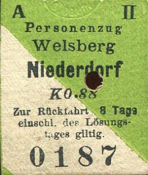 Halbe Karte Welsberg - Niederdorf 1902