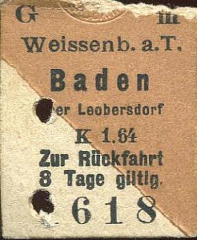 Halbe Karte Weissenb. A. T. - Baden 1897