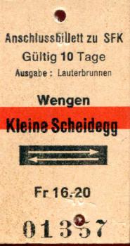 Anschlussbilett Wengen – Kleine Scheidegg