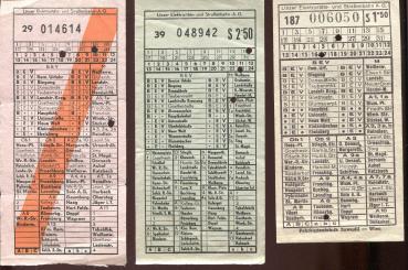 3 Fahrscheine Straßenbahn Linz