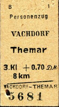 Fahrkarte Vachdorf – Themar 3. Klasse