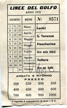 Fahrschein Linee del Golfo Lerici – Tellaro