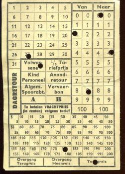 Fahrschein Dagretour Geldersche Tramwegen