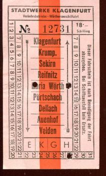 Fahrschein Stadtwerke Klagenfurt