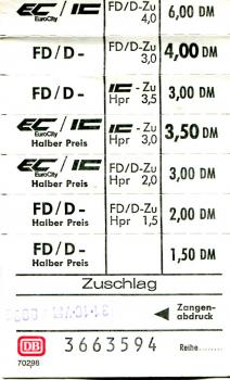 DB Nachlöse Zuschlag D FD IC EC Züge