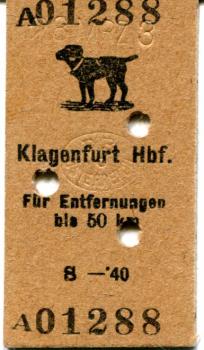 Hundekarte Klagenfurt Hbf bis 50 km