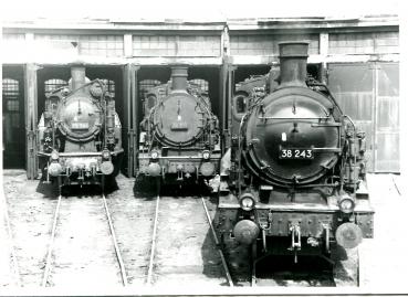 75 561, 38 291 und 38 243  Chemnitz Hbf 1965