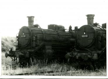 38 308 und 38 243 Bw Chemnitz Hbf 1961