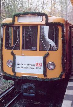 U-Bahn Berlin Wiedereröffnung U2 1993