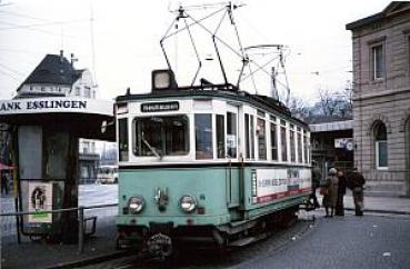 Straßenbahn Esslingen TW 6 am Bahnhof 1978