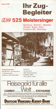 Ihr Zugbegleiter IC 525 Meistersinger Hamburg – Nürnberg Februar 1979