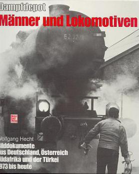Dampfdepot Männer und Lokomotiven