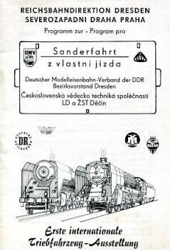 Programm Triebfahrzeugausstellung Dresden / Decin 1981