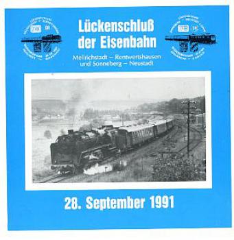 Lückenschluß der Eisenbahn Mellrichstadt Rentwertshausen Sonneberg Neustadt