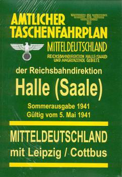 Taschenfahrplan RD Halle/ Saale , Mitteldeutschland 1941