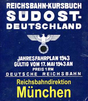 Kursbuch RBD München mit Böhmen u. Mähren1943