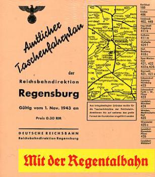 Taschenfahrplan RBD Regensburg 1943