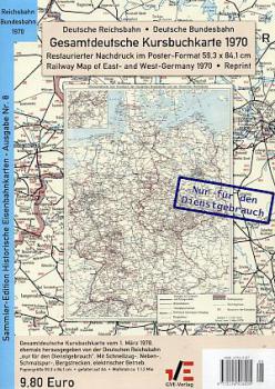 Gesamtdeutsche Kursbuchkarte 1970 DB und DR