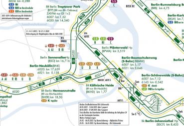 Berliner S-Bahn Gleisplan 2023