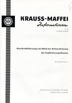 Dieseltriebfahrzeuge als Mittel der Rationalisierung des Zugförd