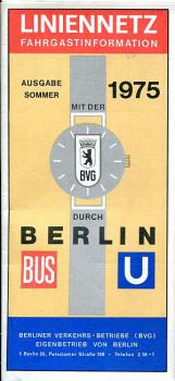 BVG Berlin Liniennetz 1975