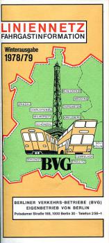 BVG Berlin Liniennetz 1978 / 1979