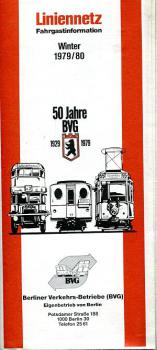 BVG Berlin Liniennetz 1979 / 1980