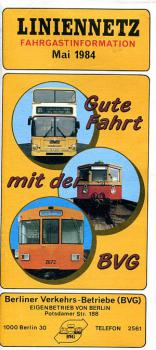 BVG Berlin Liniennetz 1984