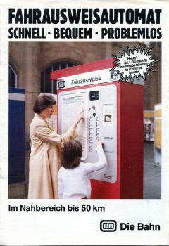 Fahrausweisautomat im Nahbereich bis 50 km 1984