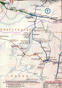 Streckenkarte Rbd Berlin 1950 und 1959 Reprint